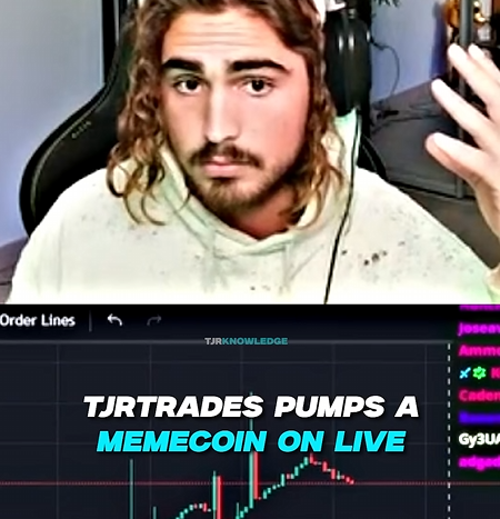 TJR pumps a memecoin on live